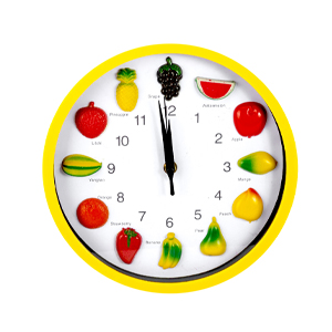 Reloj Pared Fruta 25Cm