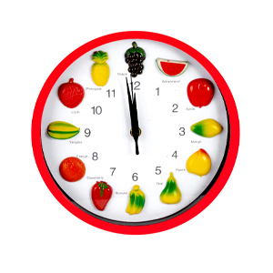 Reloj Pared Fruta 25Cm