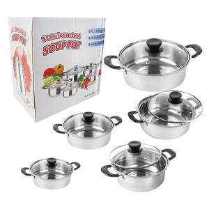 Set Cacerola X5Pc Tapa Vidrio