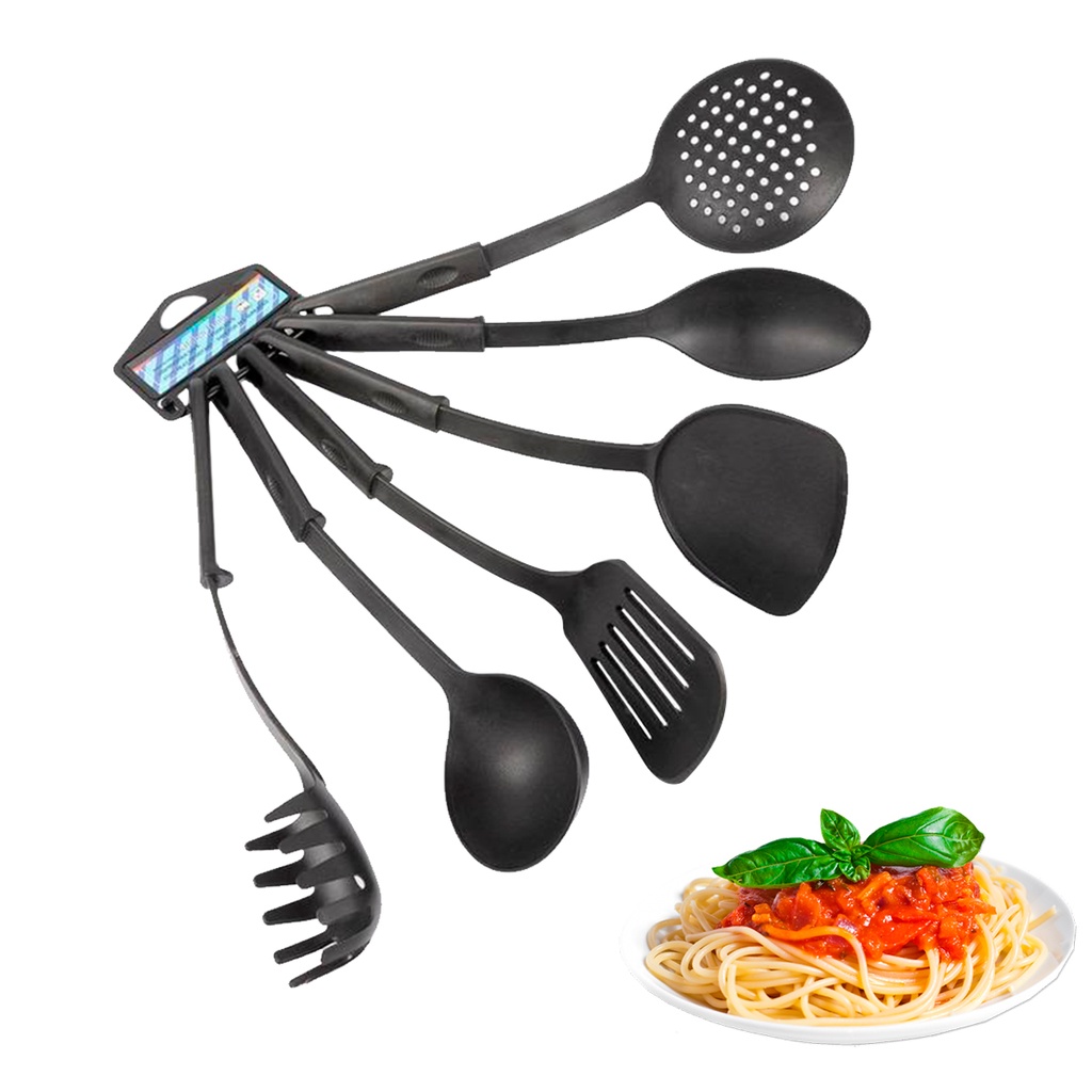 Set Utensilios Nylon 6Pc 30Cm