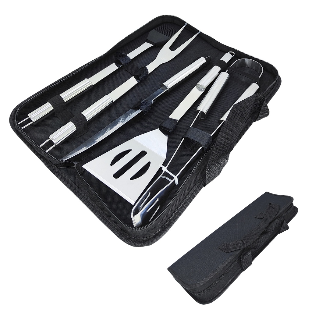 Set De Asado 5Pcs Con Estuche (LIBRE PARA USAR)