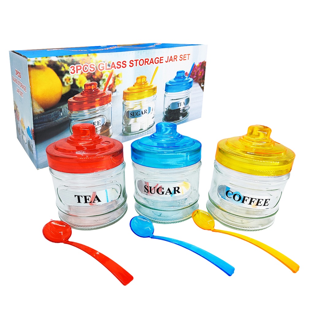 Set X3 Frascos Tapa/Cuchara