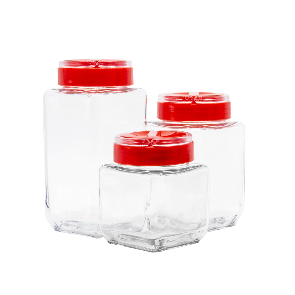 Set X3 Frascos 19-15-11 Cm