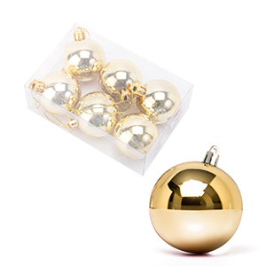 Bolas Navideñas 4Cm Caja X 6Pc