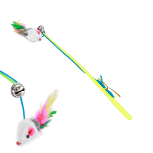 Cana Con Cascabel Y Raton 69Cm