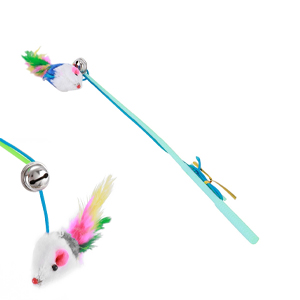 Cana Con Cascabel Y Raton 69Cm