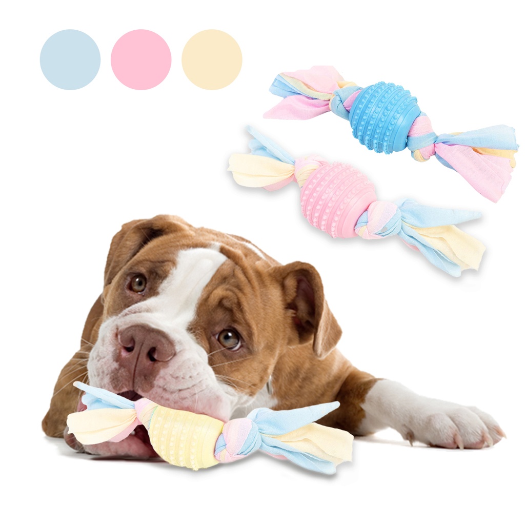 Mordillo De Goma Soga Pelota