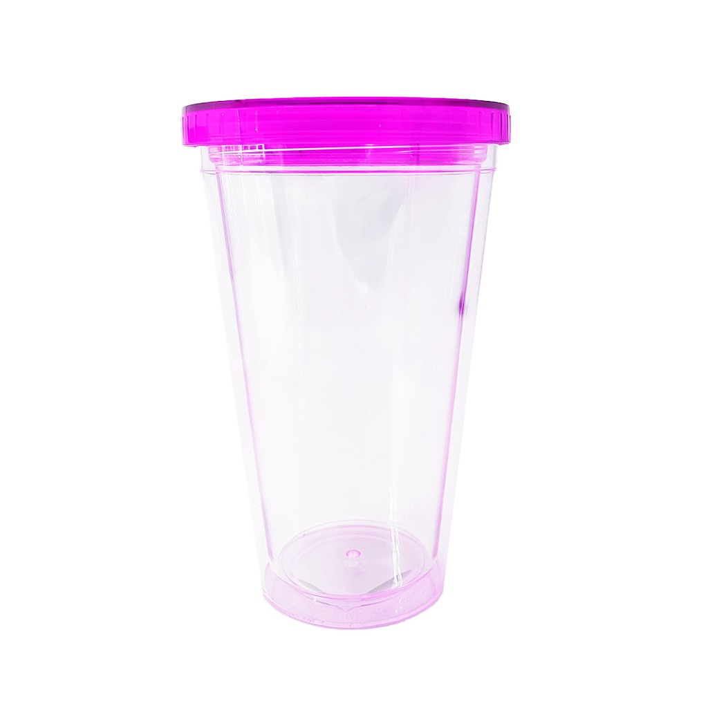 Vaso Acrilico 450Ml Tapa+Sorbete
