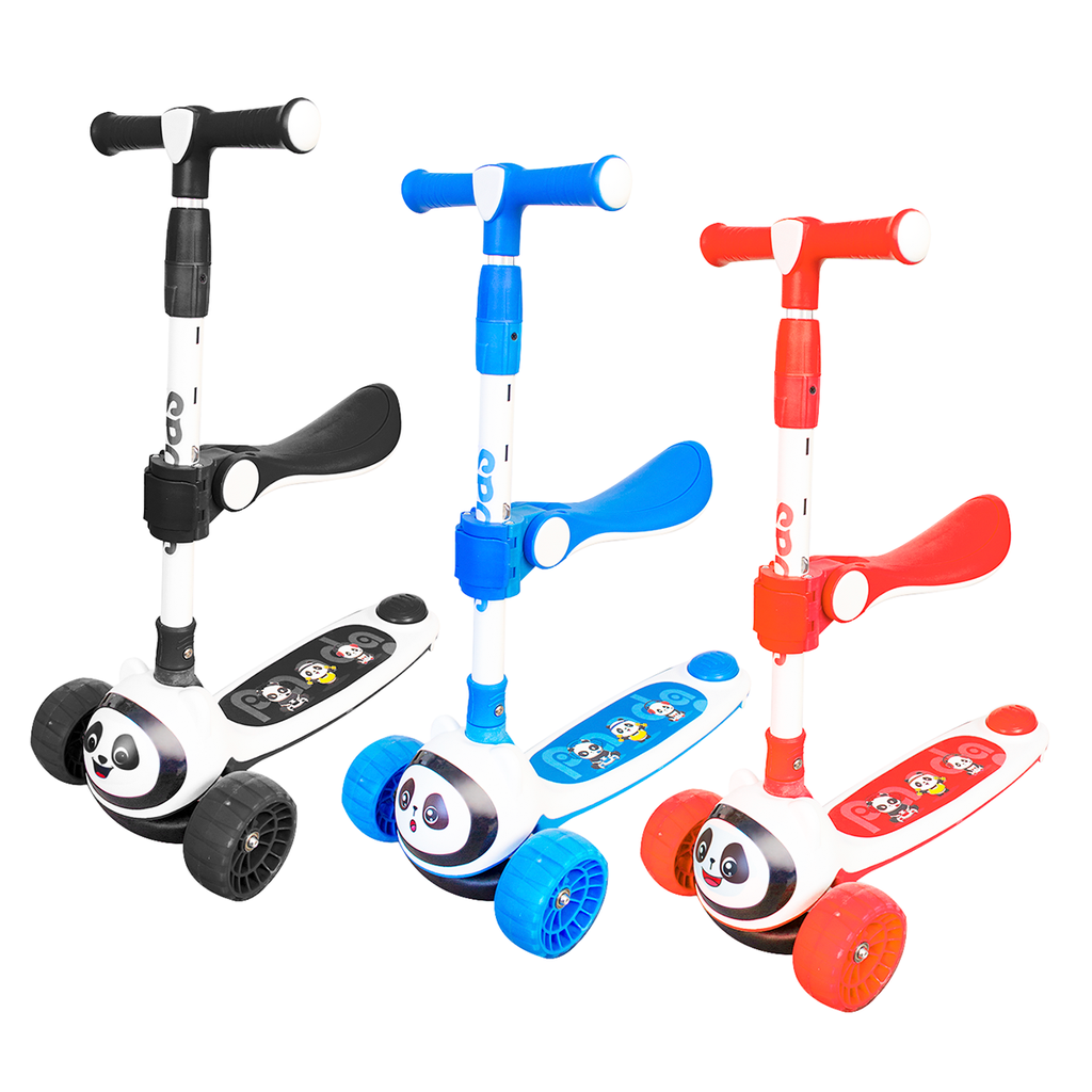 Monopatin 3 Ruedas Plegable Infantil Con Freno Luz Y Asiento