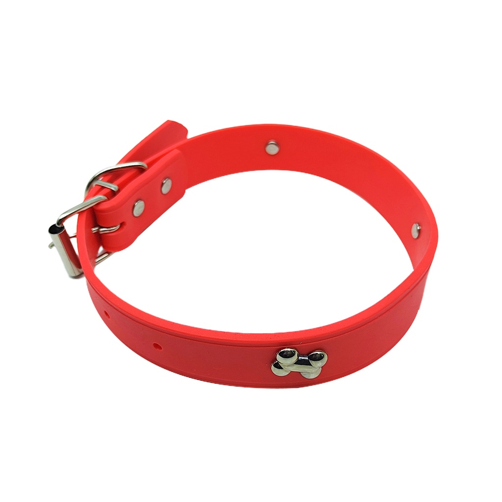 Collar P/Mascota Goma 2.5X54Cm Mod Hueso