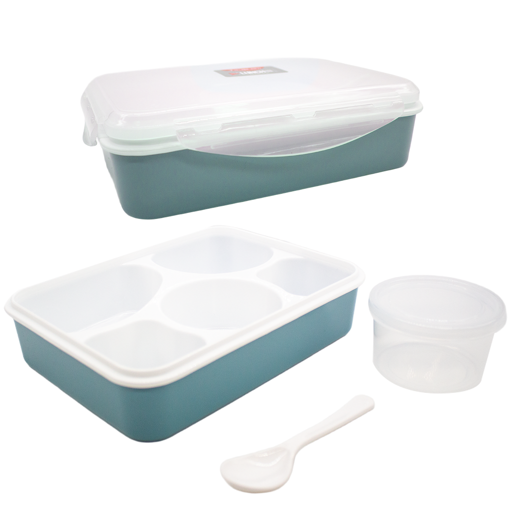 Vianda Térmica con 3 Compartimentos + Tenedor y Cuchara