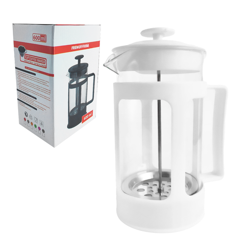 [0711 BL] Cafetera Embolo Vidrio 600Ml