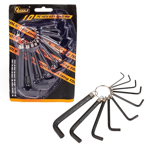 [10028AC] Llaves Allen Hexagonal 10Pcs