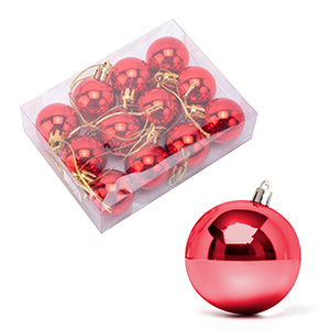 [12056RO] Bolas Navideñas 3Cm Caja X12Pc