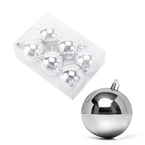 [12058PL] Bolas Navideñas 5Cm Caja X 6Pc