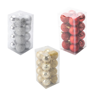 [12061SR] Bolas Navideñas 5Cm Caja 16Pc