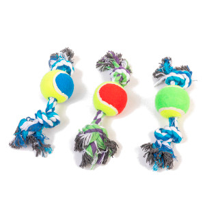 [13045SR] Pelota Soga Con 2 Nudos 25 Cm