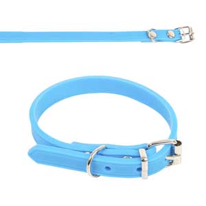 [13089AZ] Collar P/Mascota Goma 1.5X37Cm Huella