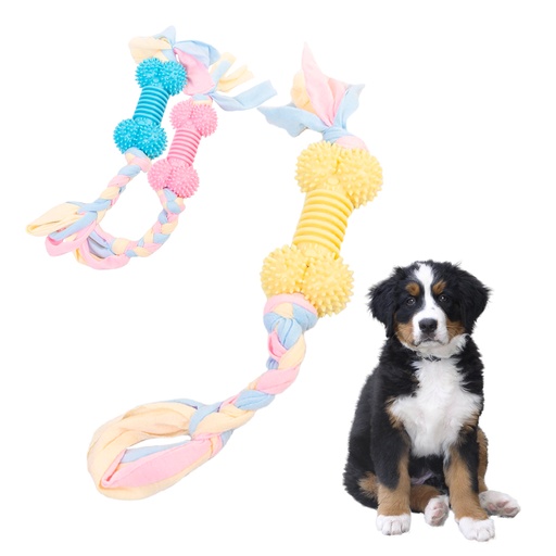 [13103AM] Mordillo De Goma Soga Hueso