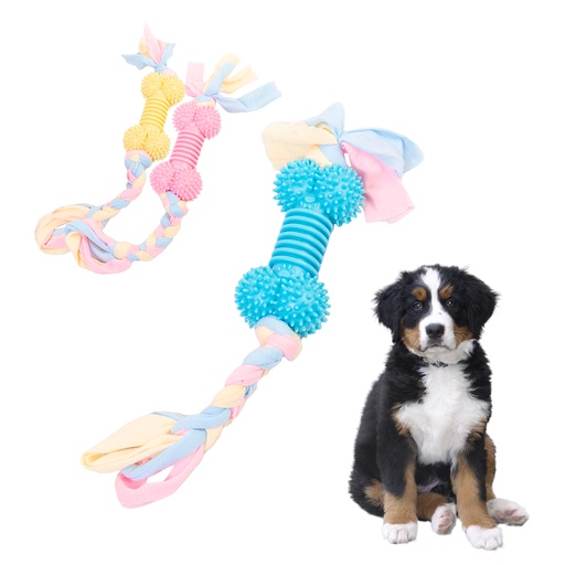 [13103AZ] Mordillo De Goma Soga Hueso