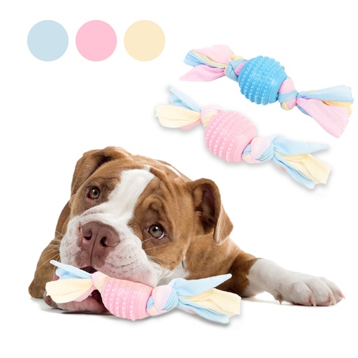 [13104RS] Mordillo De Goma Soga Pelota