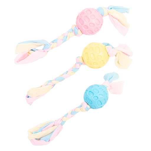 [13105RS] Mordillo De Goma Soga Pelota