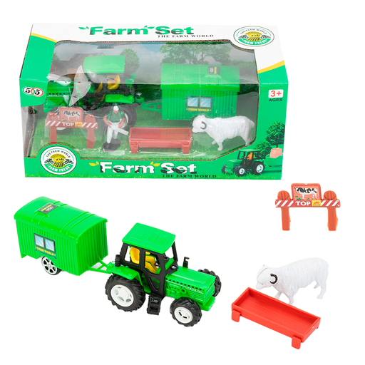 [3007 RO] Juego De Granja Con Tractor