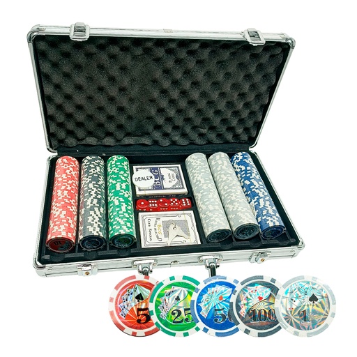 [5069 SR] Jgo Poker Maletín X300 Fichas