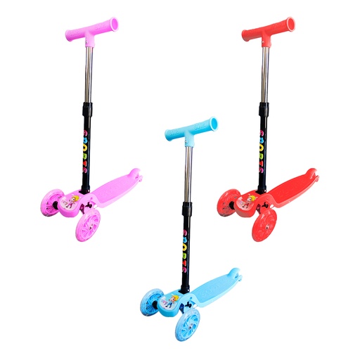 [5091 SR] Monopatin 3 Ruedas C/Luz Plega