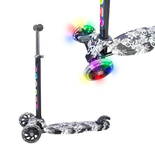 [5093M5] Monopatín 4 Ruedas Graffiti Reforzado C/Luz Y Freno