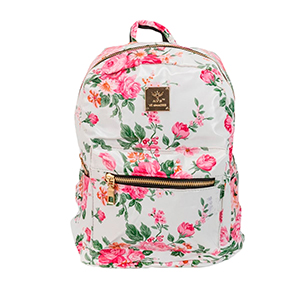[6063 BL] Mochila Diseno Flores Chica