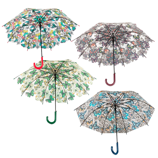 [8099 SR] Paraguas Largo Diseno Mariposa