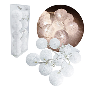 [M385-18-1LC] Guirnalda X10 -Bolas - 2Mt