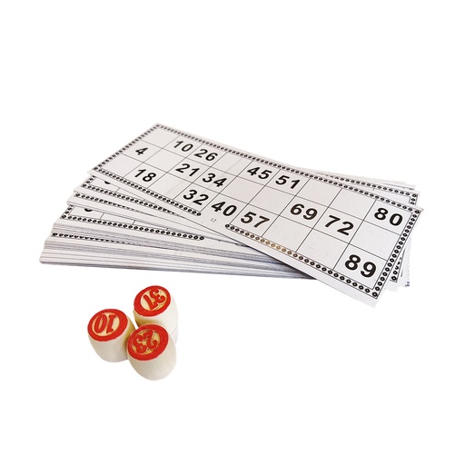 [5132 SR] Set De Loteria Blister Numero Madera