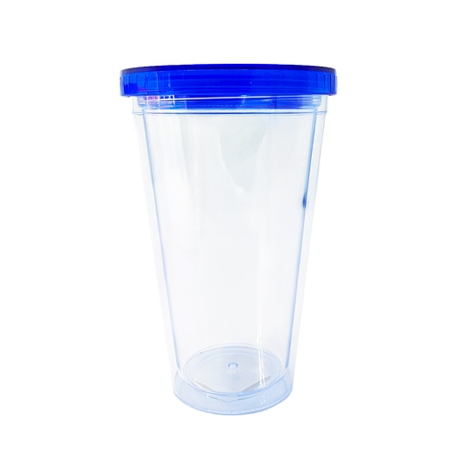 [0764 AZ] Vaso Acrilico 450Ml Tapa+Sorbete