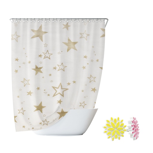 [0748 M7] Cortina De Baño 180X180Cm