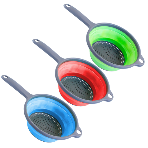 [0786 SR] Colador Plegable Silicona 23X40 Cm