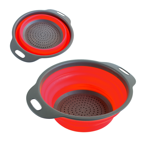 [0788 RO] Colador Silicona Plegable Con Asa 29X9.2Cm