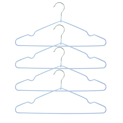 [0756 CE] Percha De Alambre Y Pvc 40.5X21Cm X5