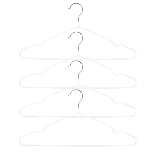 [0756BL] Percha De Alambre Y Pvc 40.5X21Cm X5