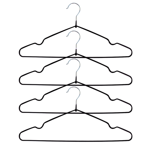 [0756NE] Percha De Alambre Y Pvc 40.5X21Cm X5