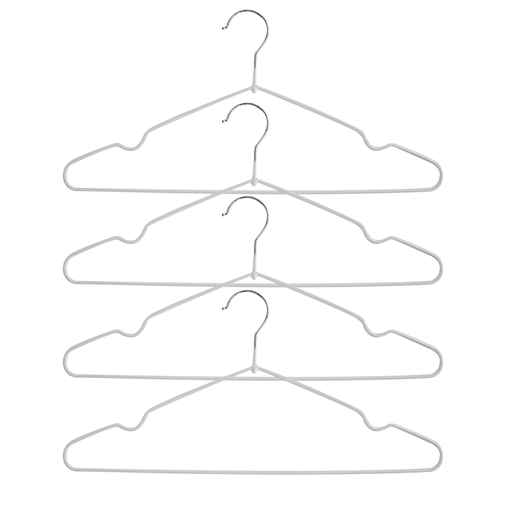 [0756GR] Percha De Alambre Y Pvc 40.5X21Cm X5