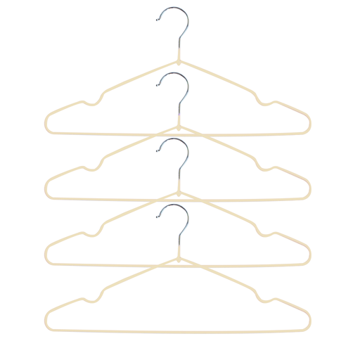 [0756CR] Percha De Alambre Y Pvc 40.5X21Cm X5