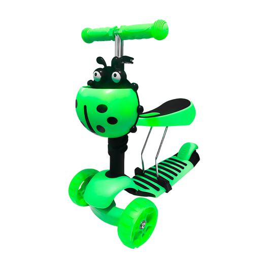 [5090VE] Monopatin 3 En 1 Pata Pata Rueda Luces Led Reforzada Con Asiento