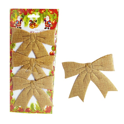 [12098DOPK] Moños Rusticos X3 11X10 Cm PACK X 10