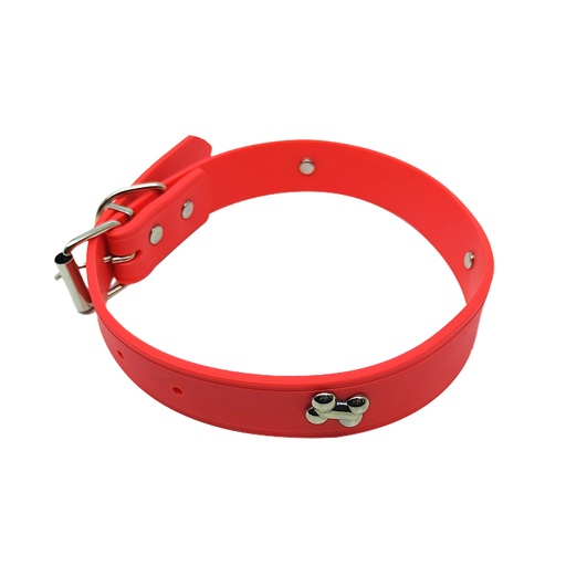 [13091ROM2] Collar P/Mascota Goma 2.5X54Cm Mod Hueso