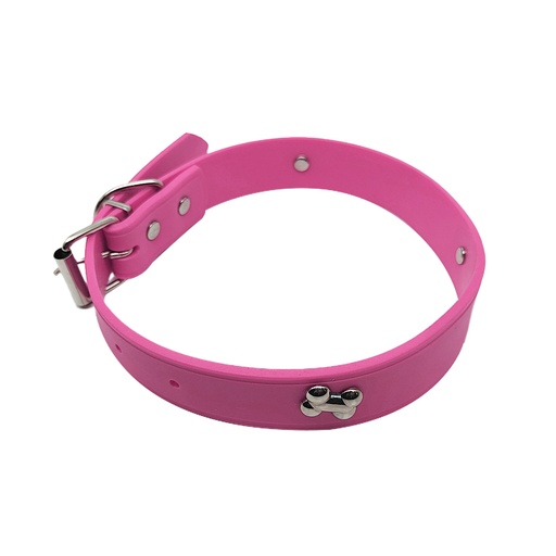 [13091RSM2] Collar P/Mascota Goma 2.5X54Cm Mod Hueso