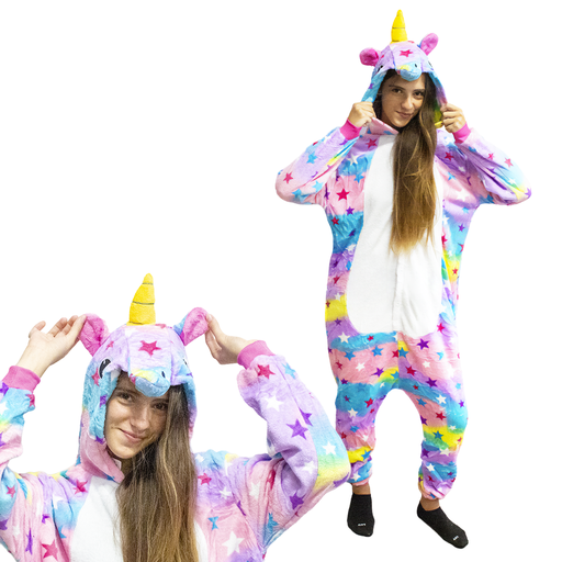 [9051MUXL] Pijama adulto enterizo. Mod UNICORNIO ESTRELLA